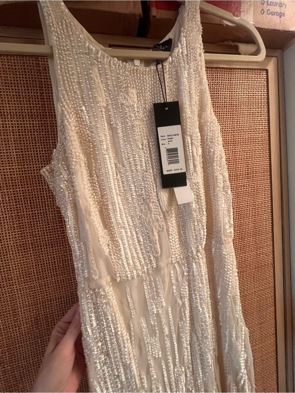 Parker Beaded Ivory Evening Dress (bridal)